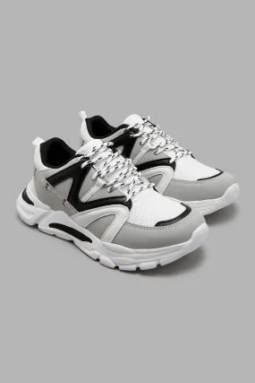 Grey And White Chunky Sneaker