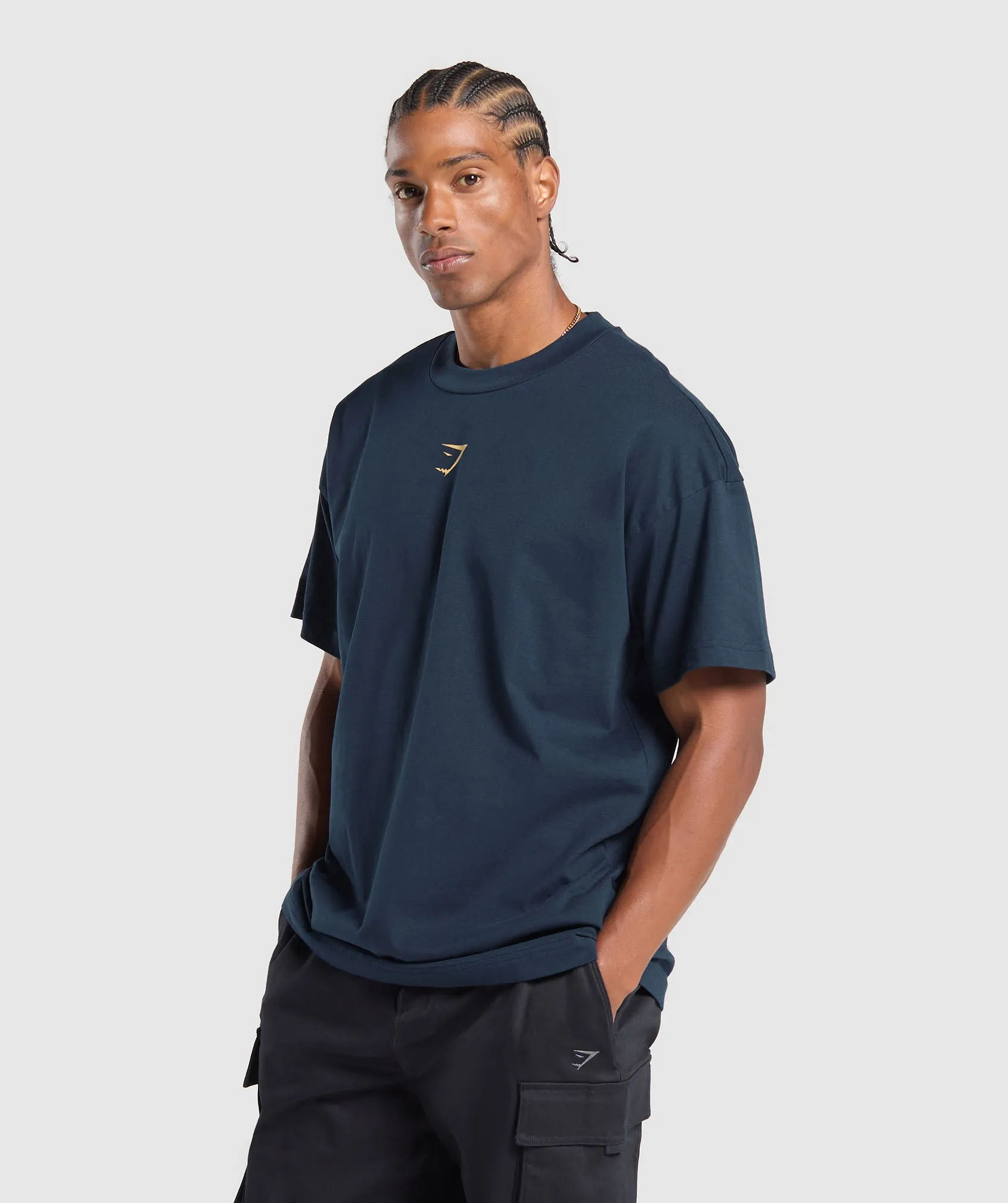 Gymshark British Lifting Goods Graphic T-Shirt - Navy