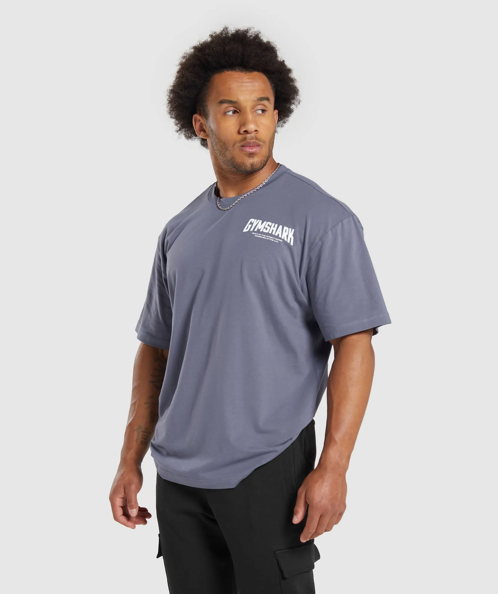 Gymshark Cartoon Lifting T-Shirt - Dewberry Purple