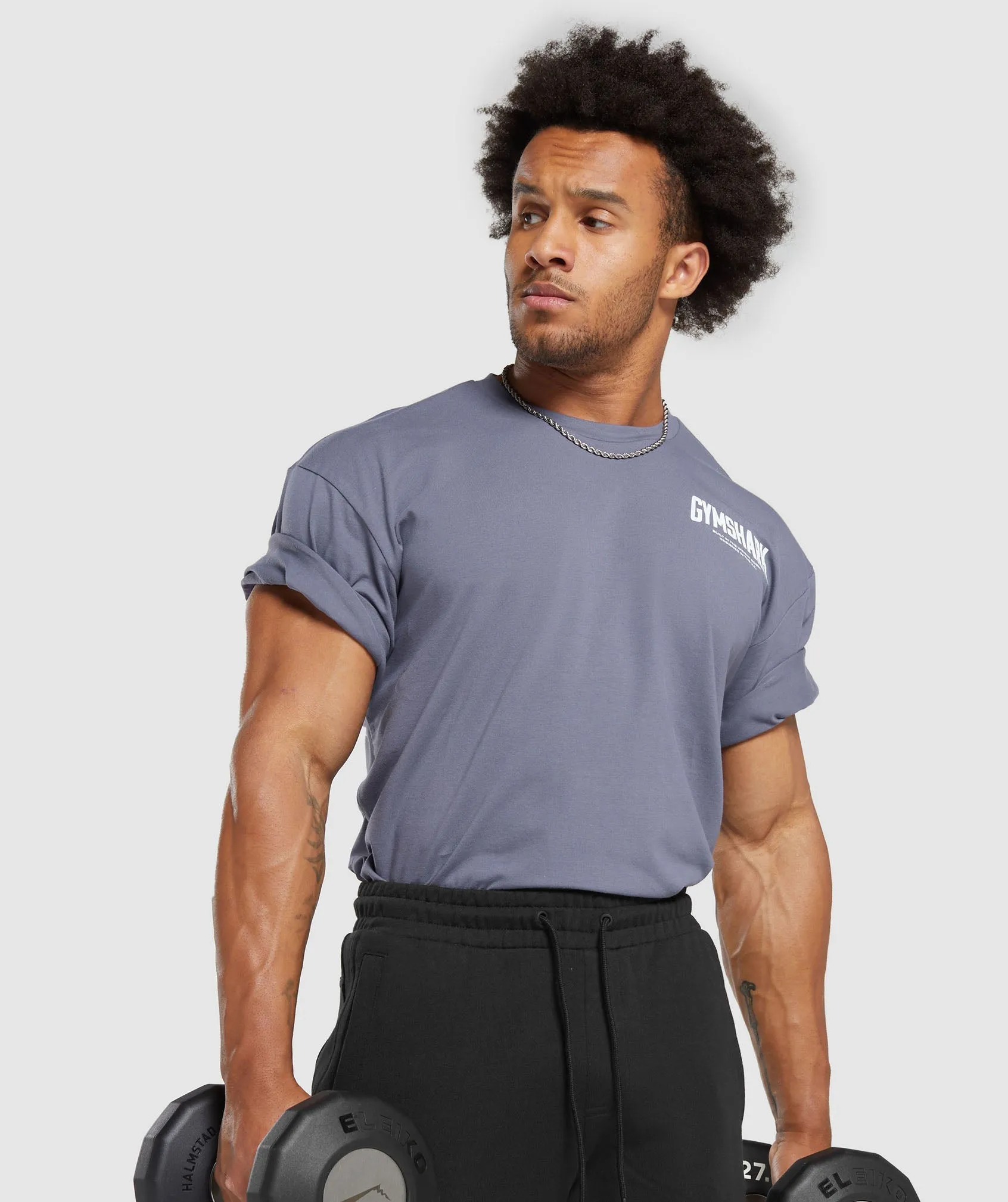 Gymshark Cartoon Lifting T-Shirt - Dewberry Purple
