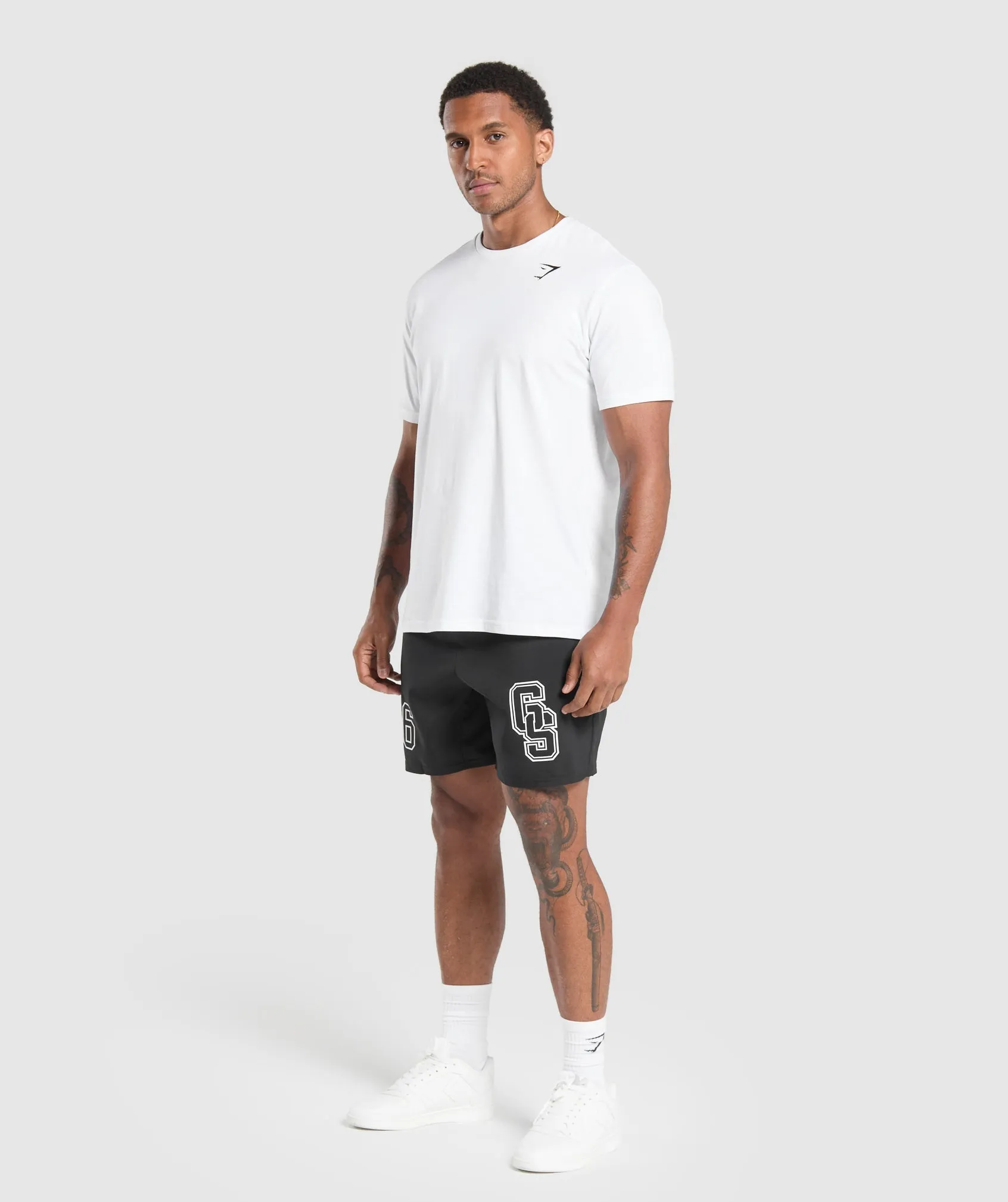 Gymshark Collegiate Graphic Shorts - Black