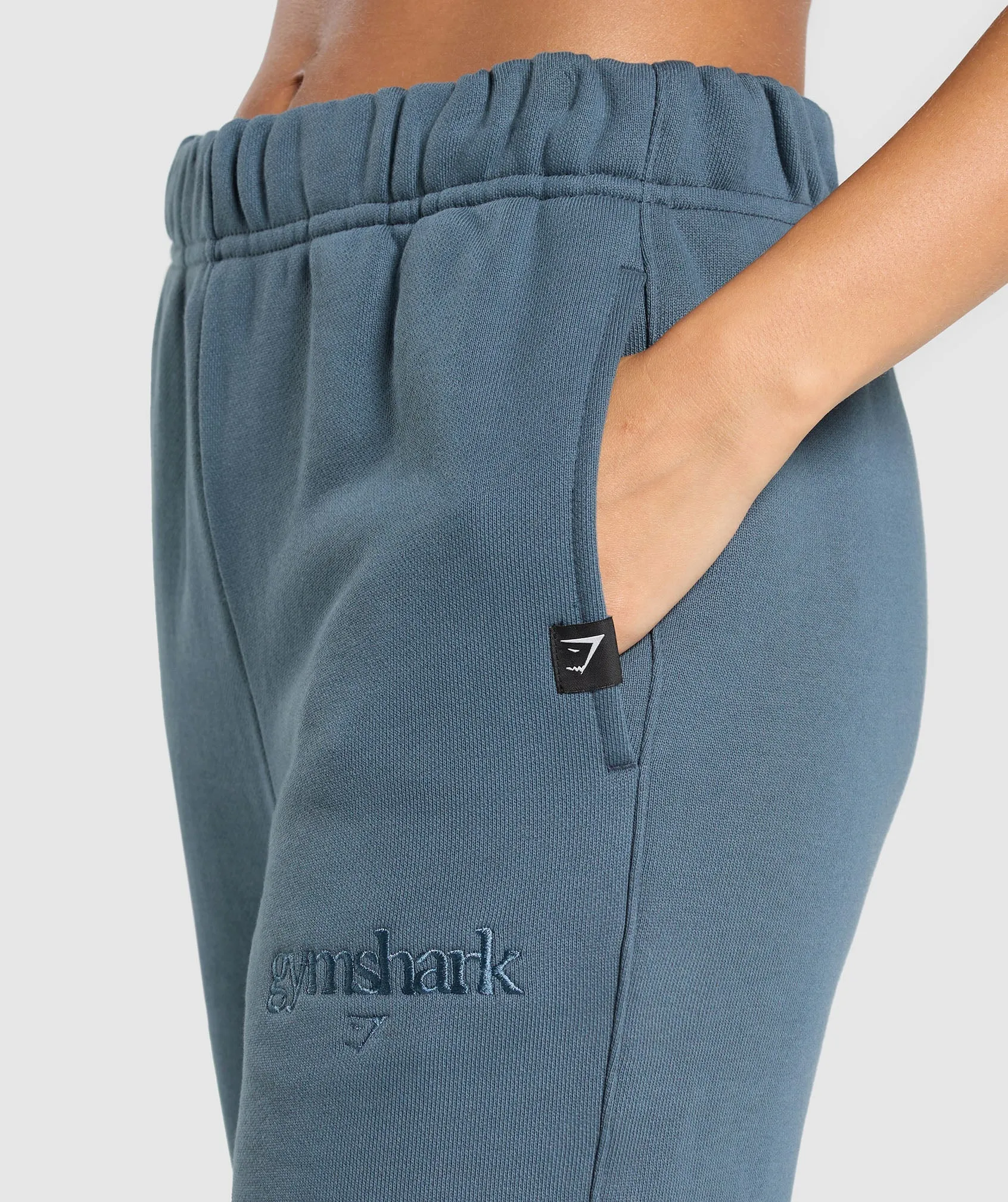 Gymshark Embroidered Logo Oversized Joggers - Cargo Blue