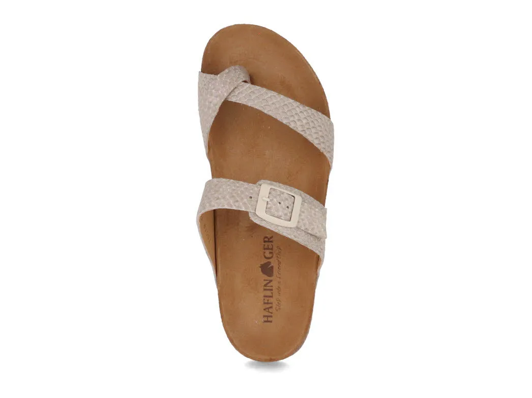 HAFLINGER Women Toe Separator Sandals 'Bio Juno', sand