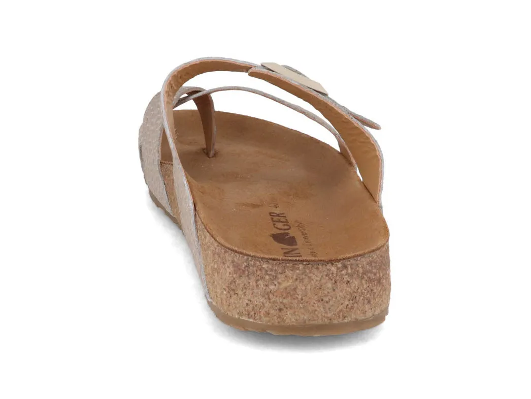 HAFLINGER Women Toe Separator Sandals 'Bio Juno', sand