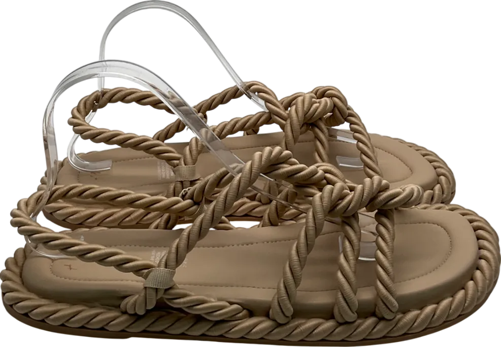 H&M Beige Rope Effect Sandals UK 9 EU 42 👠