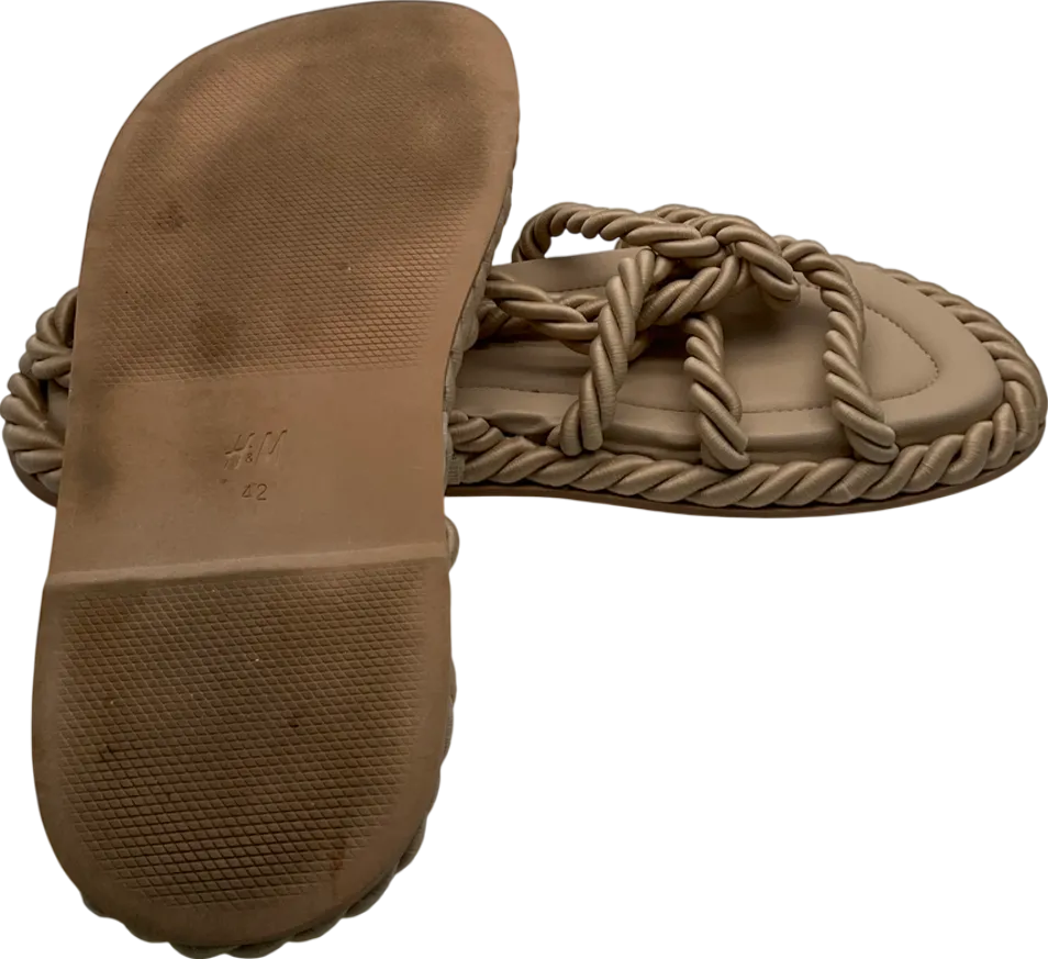 H&M Beige Rope Effect Sandals UK 9 EU 42 👠