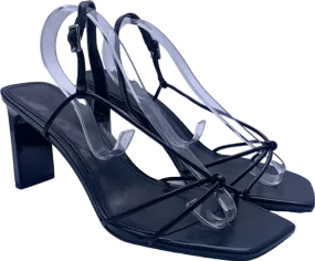 H&M Black Strappy Block Heel Sandals EU 37 UK 4