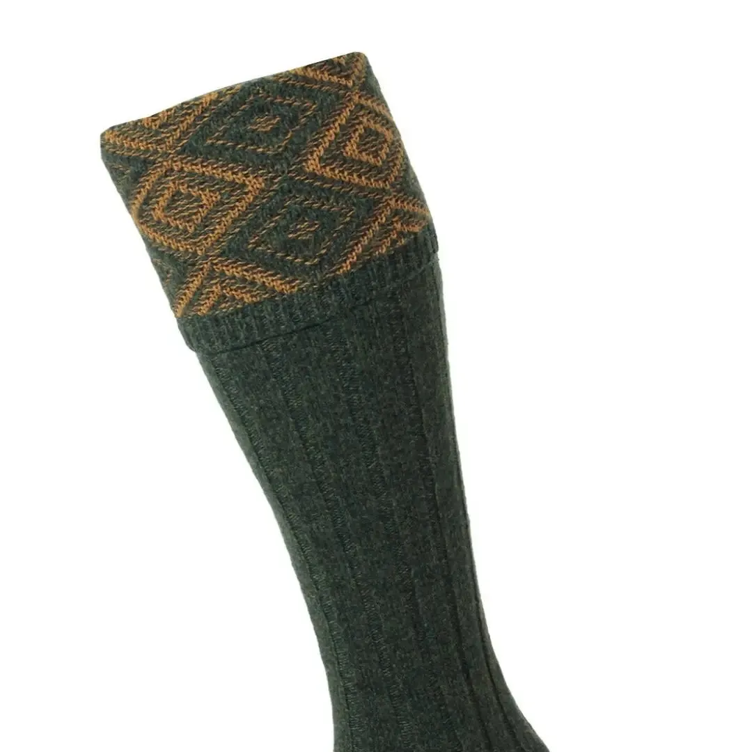 HJ Hall Duncliffe Diamond Texture Shooting Socks