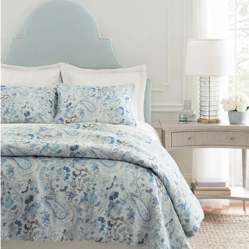 Ines Linen Blue Duvet Cover