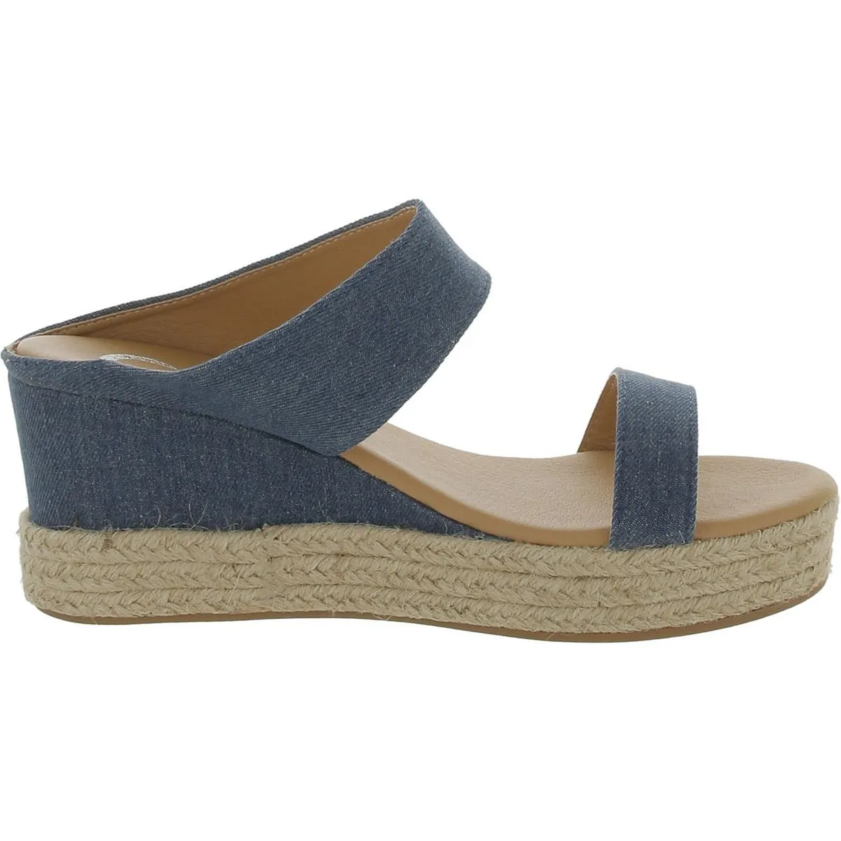 Journee Collection Womens Denim Slip On Espadrilles