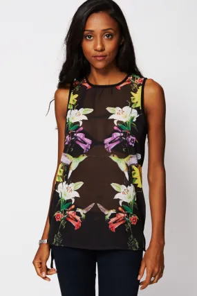 Long Back Chiffon Sleeveless Top