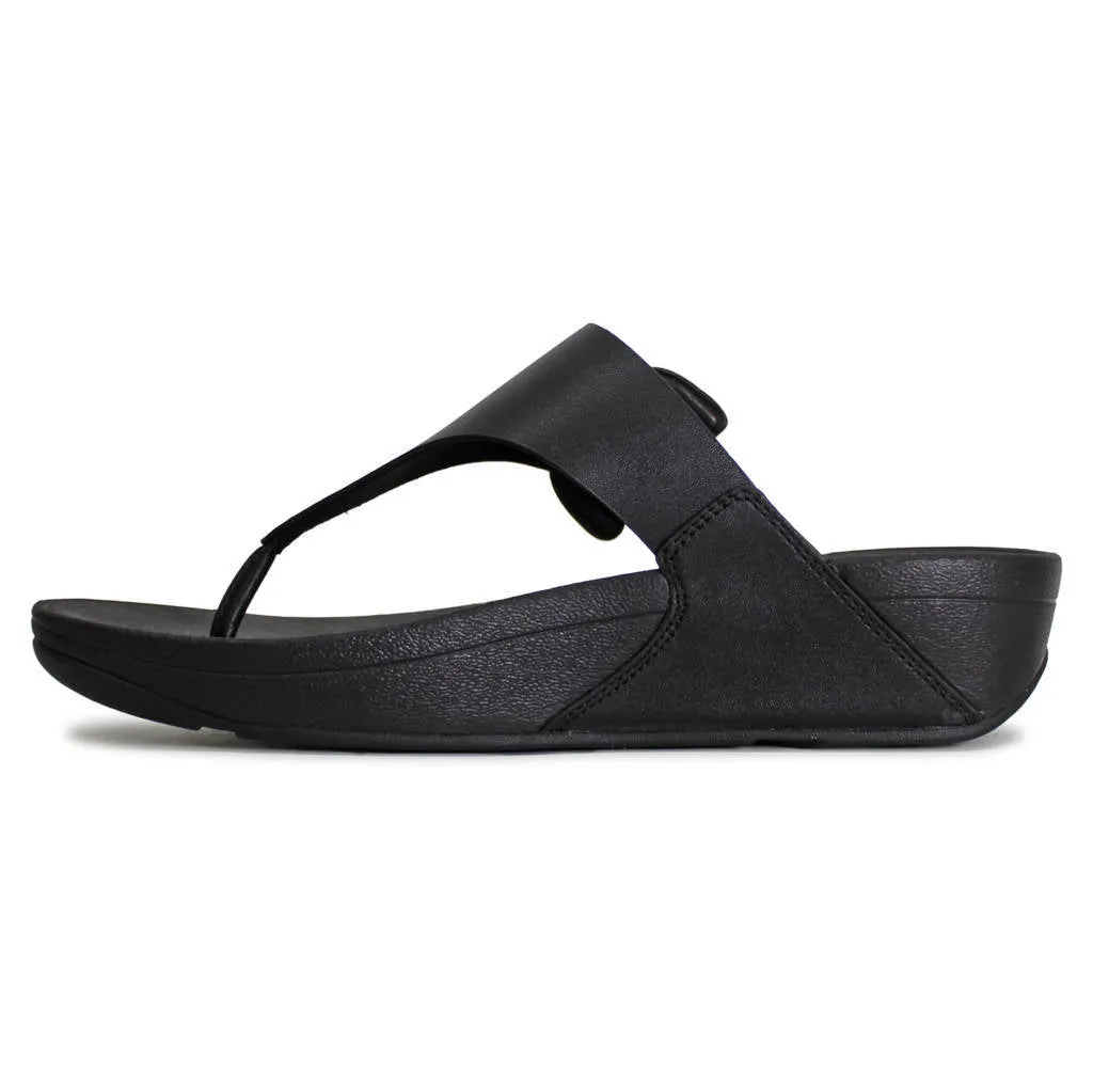 Lulu Covered Buckle Toe Post Leather Women's Toe Post Sandals