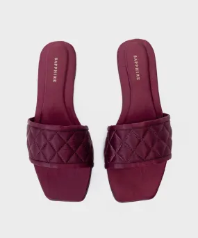 Maroon Satin Flats