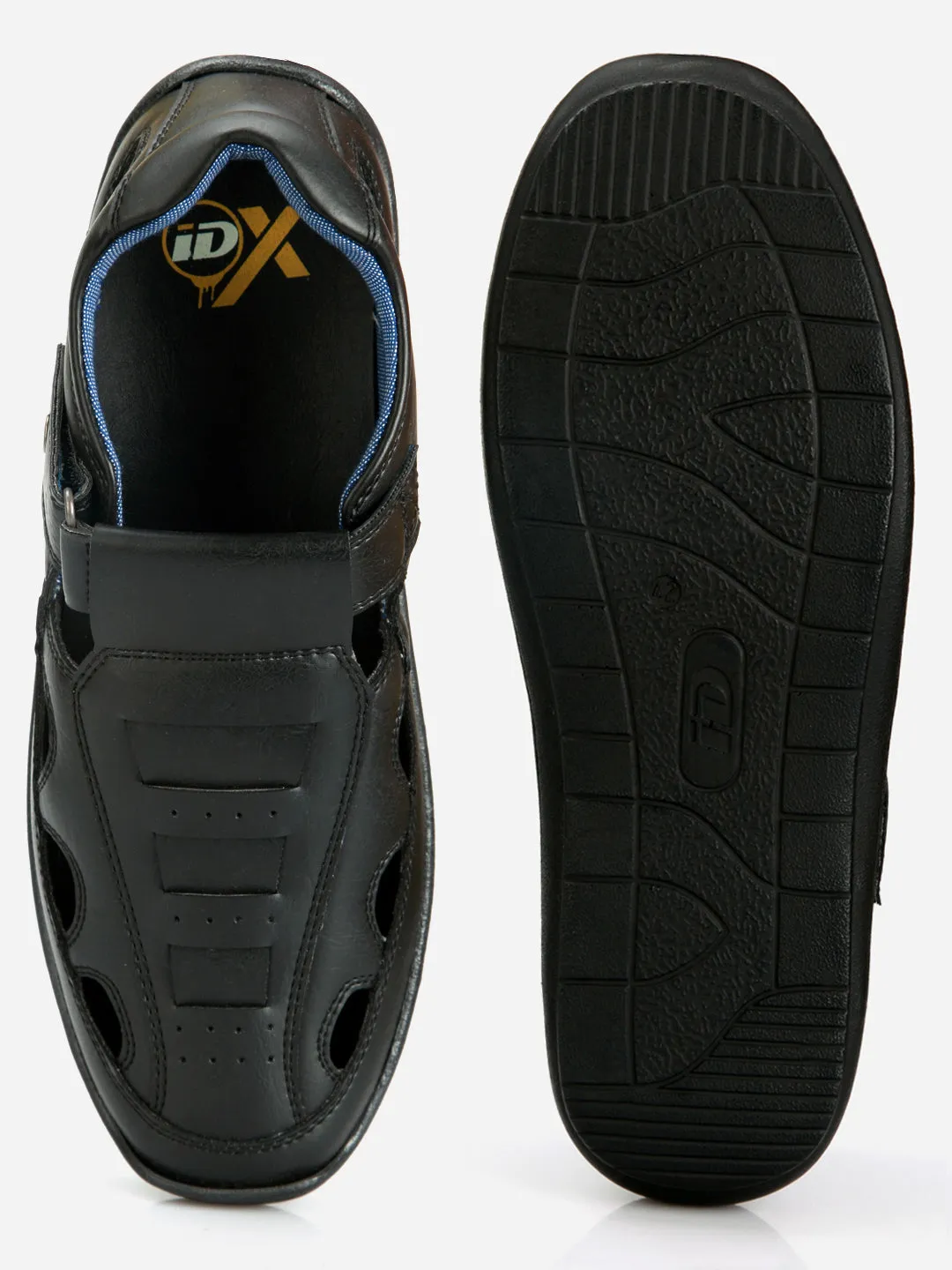 Men's Black Roman Style Close Sandal (IX5004)