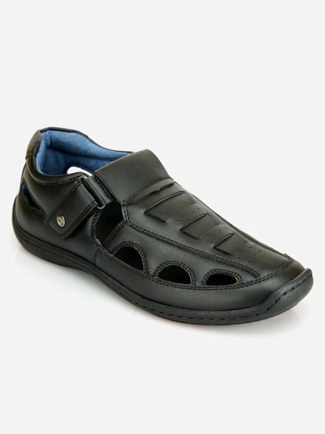 Men's Black Roman Style Close Sandal (IX5004)