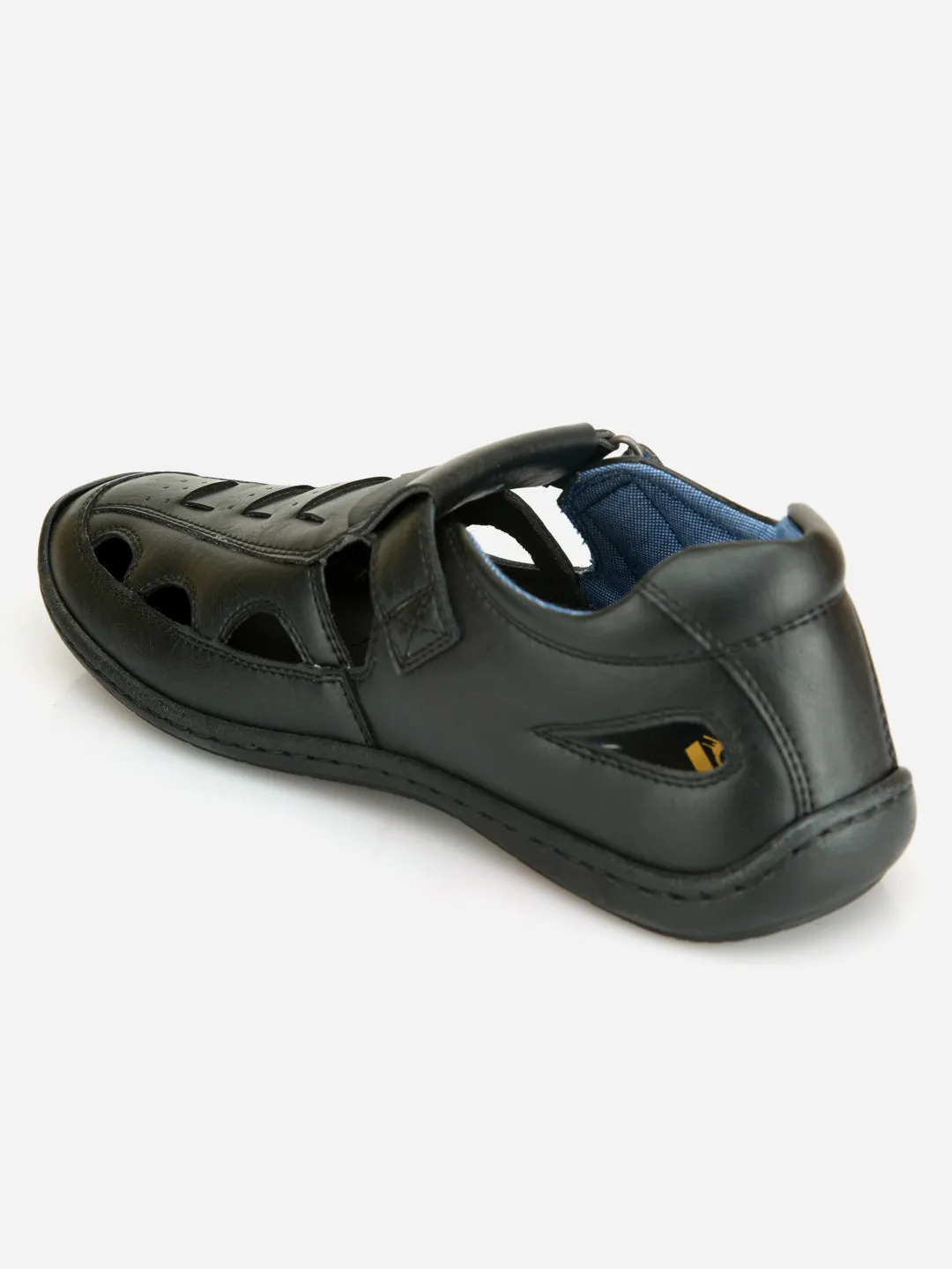 Men's Black Roman Style Close Sandal (IX5004)