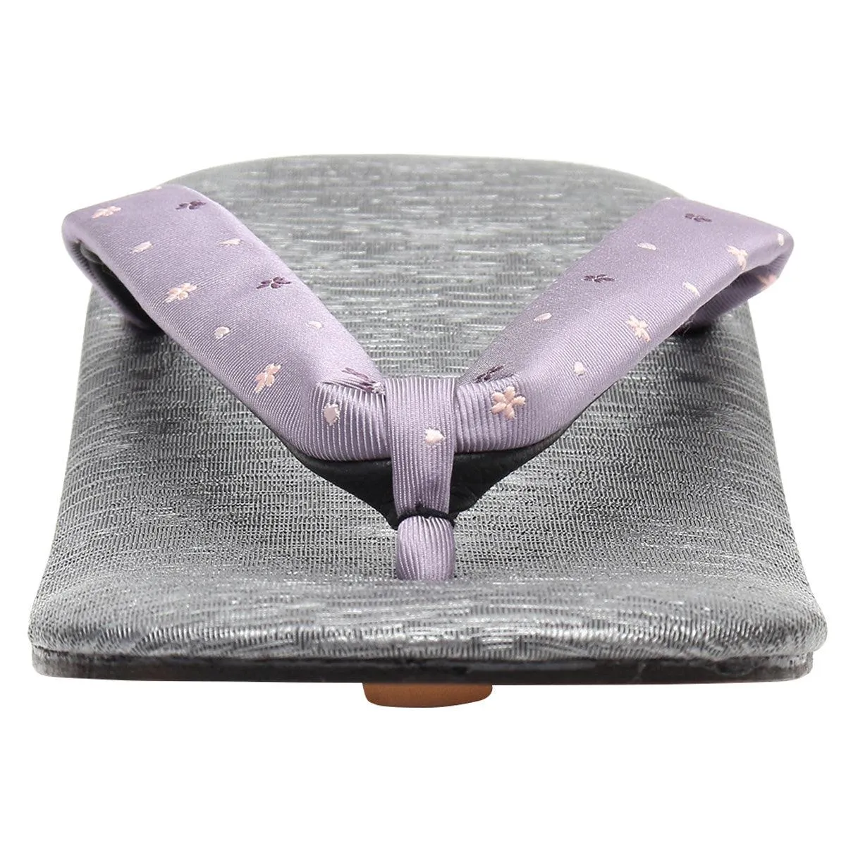 Men's Japanese Leather Soled Geta & Zori Sandals flip-flops Handmade with Silk Thongs -15. Sakura
