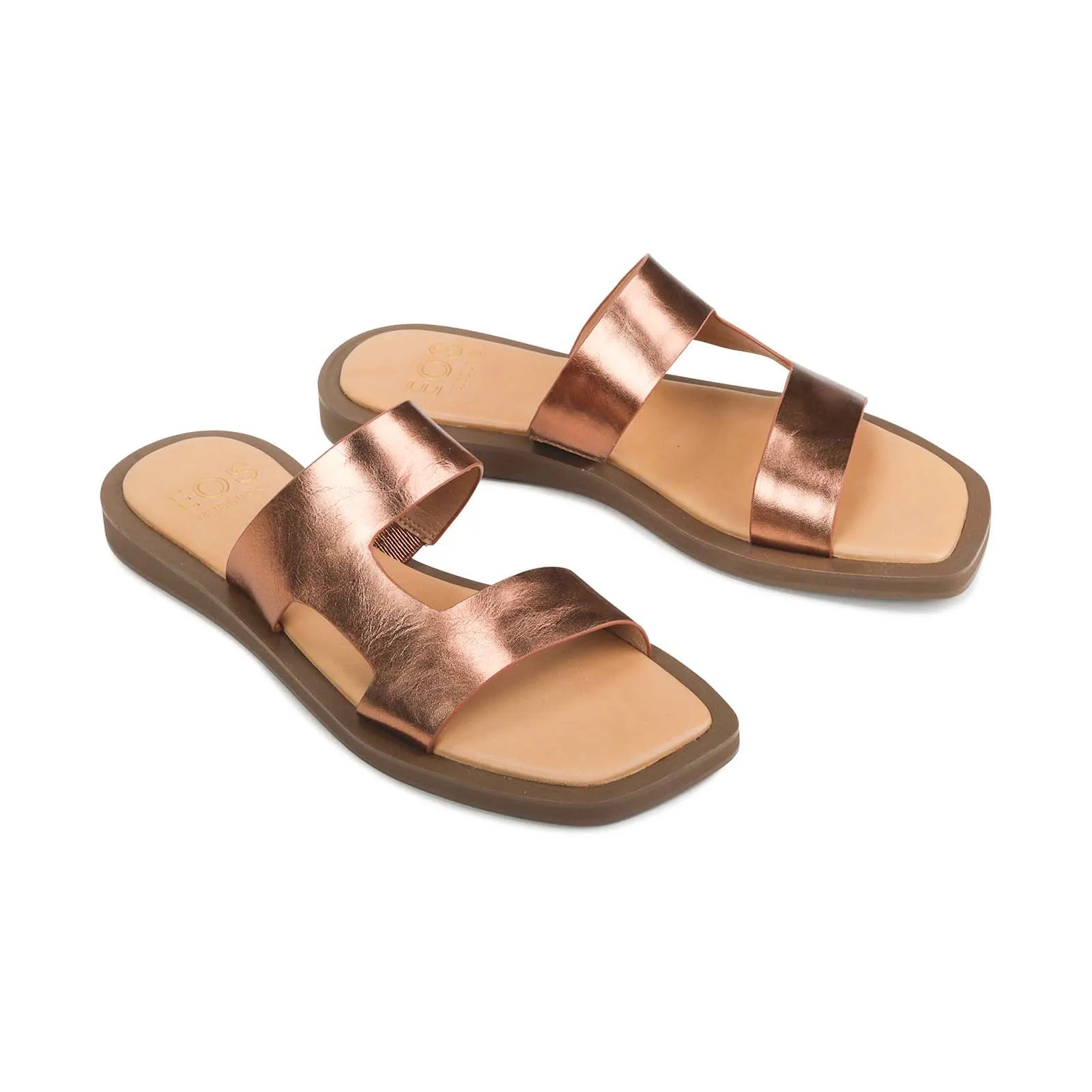 MISA LEATHER SLIDE SANDALS