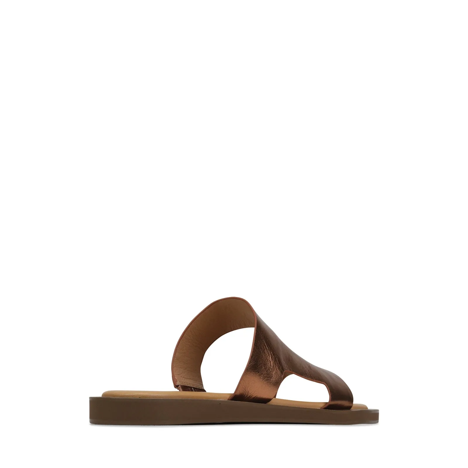 MISA LEATHER SLIDE SANDALS