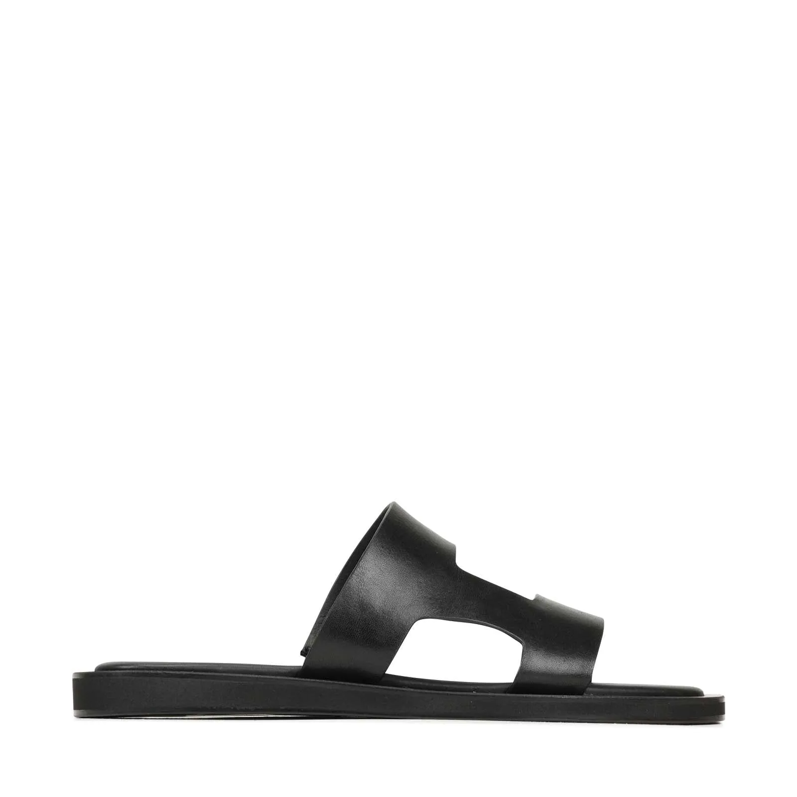 MISA LEATHER SLIDE SANDALS