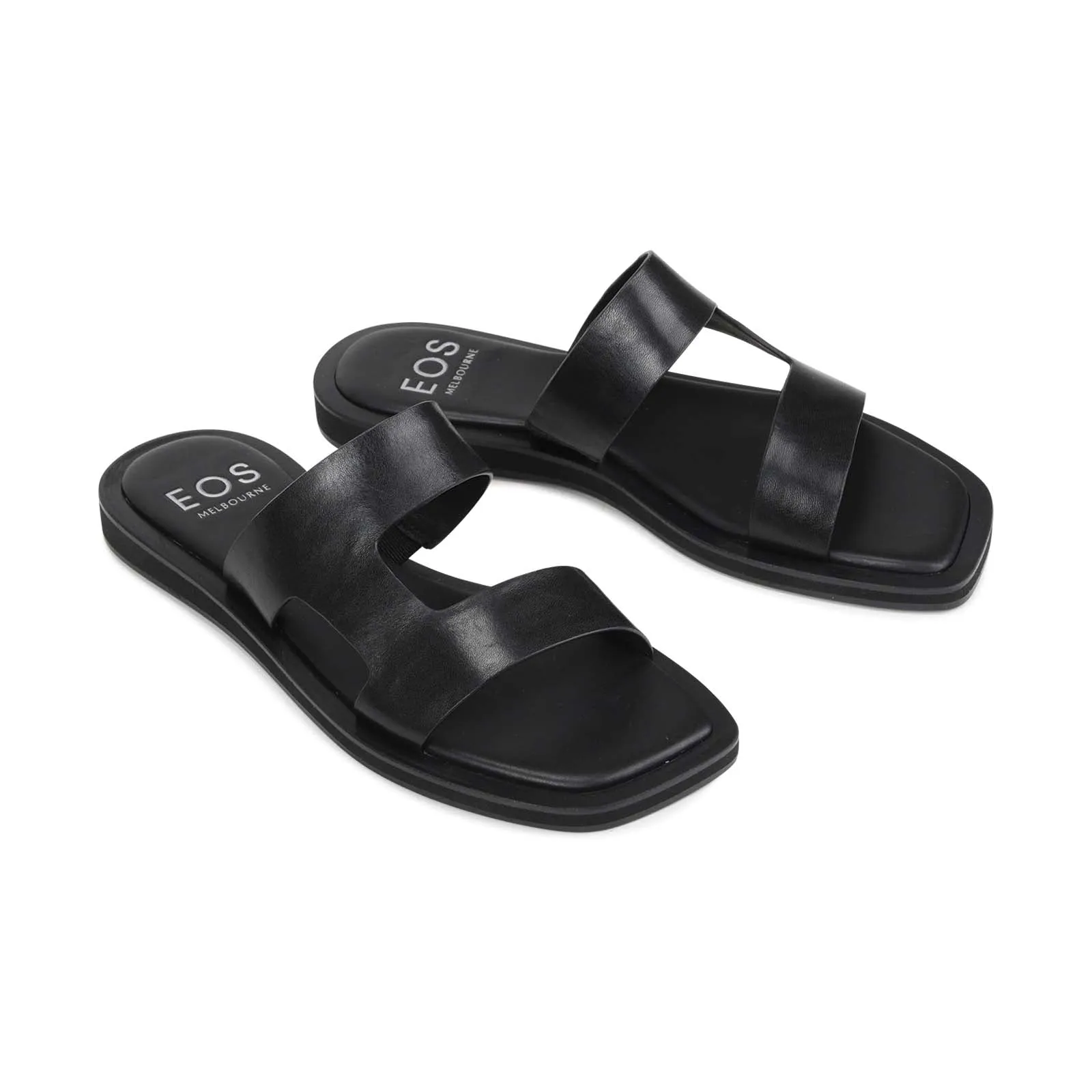 MISA LEATHER SLIDE SANDALS