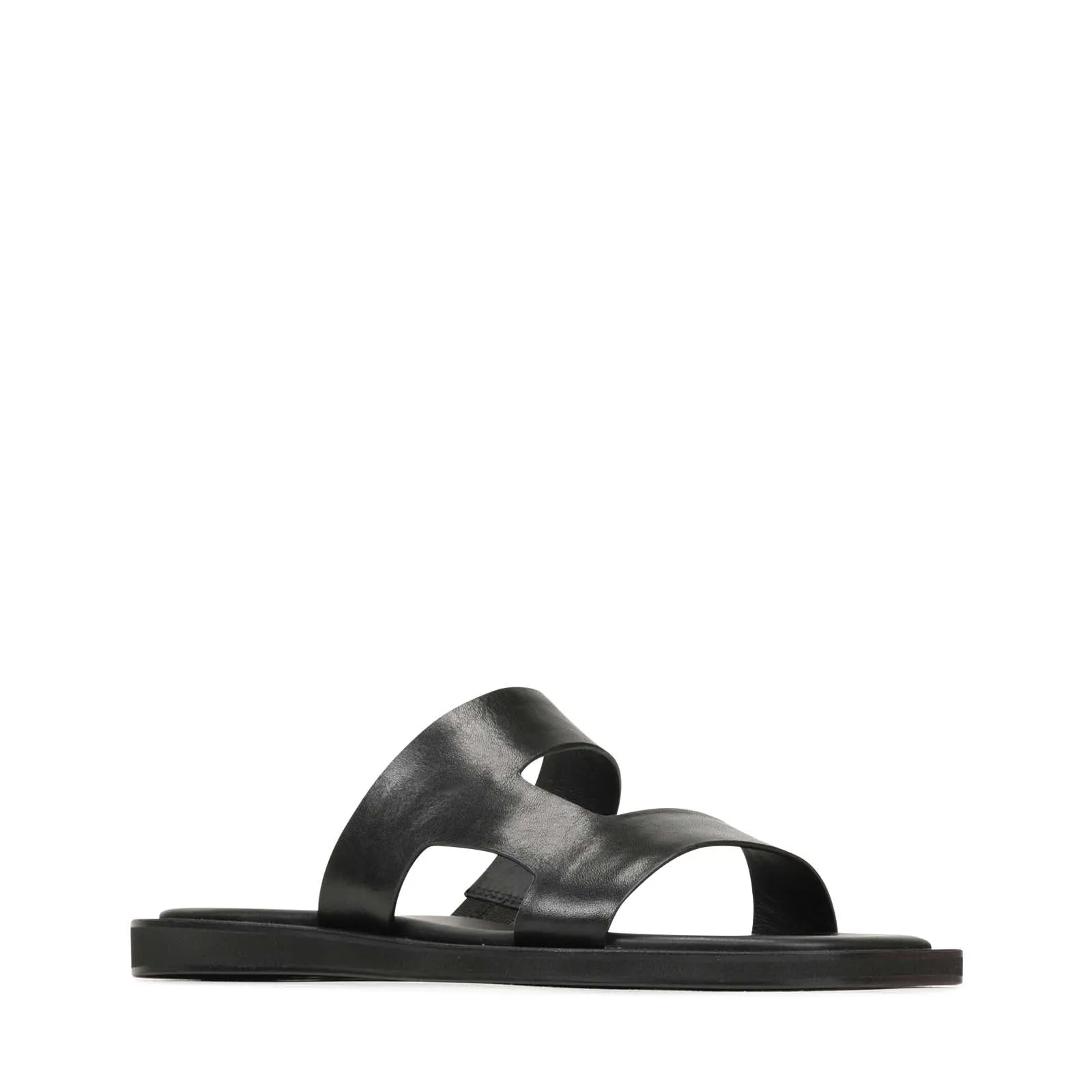 MISA LEATHER SLIDE SANDALS
