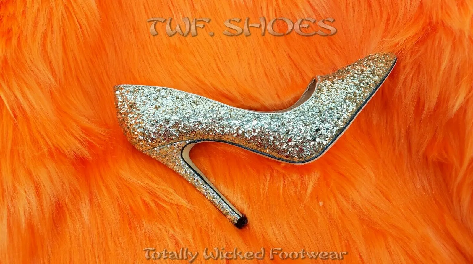 Monica 100 Soft Gold Glitter 4" High Heel Shoes Pointy Toe Pump 6.5-11