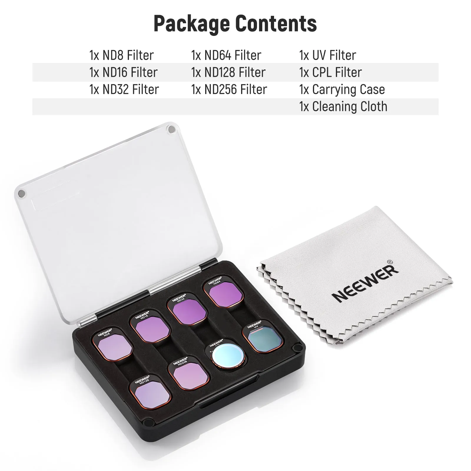 NEEWER 8 Pack ND Filters Set for Mini 4 Pro