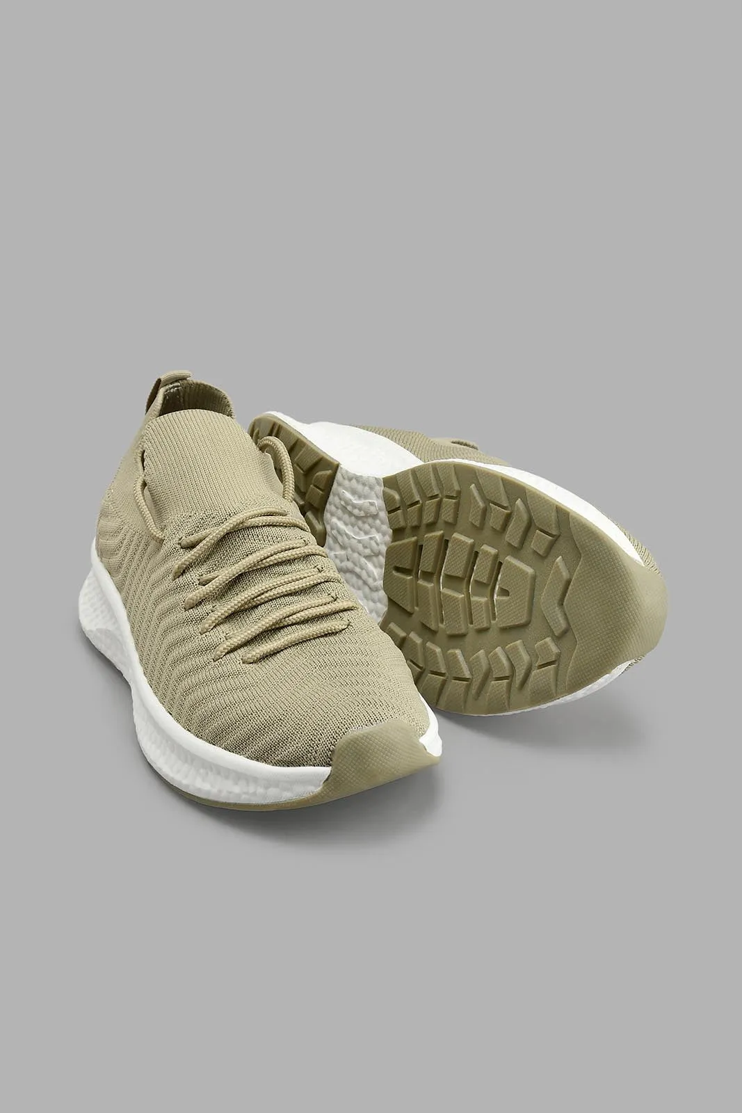 Olive Knitted Sneaker
