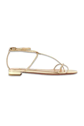 Roman Romance metallic faux leather sandals