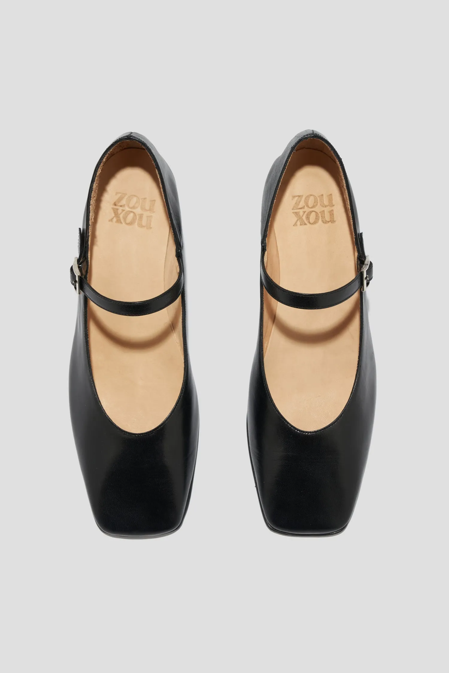 Salma Heeled Mary Jane Pump in Black