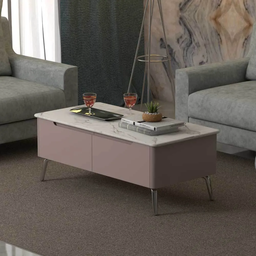 Samira Polished Sintered Stone Coffee Table (100cm)