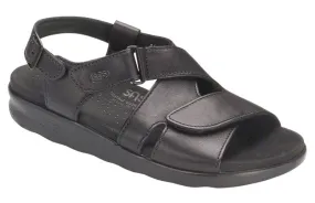 SAS Huggy Cross Strap Sandal- Black