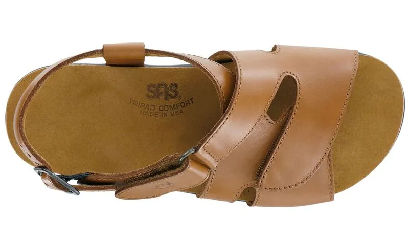 SAS Huggy Cross Strap Sandal- Caramel