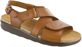 SAS Huggy Cross Strap Sandal- Caramel