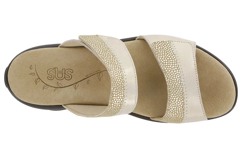 SAS Nudu Slide Leather Sandal - Golden