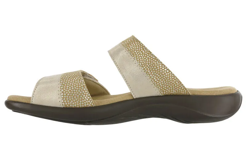 SAS Nudu Slide Leather Sandal - Golden