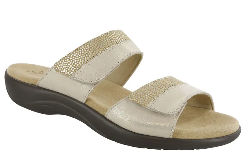 SAS Nudu Slide Leather Sandal - Golden