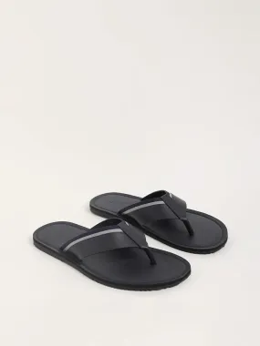 SOLEPLAY Striped Strap Navy Sandals