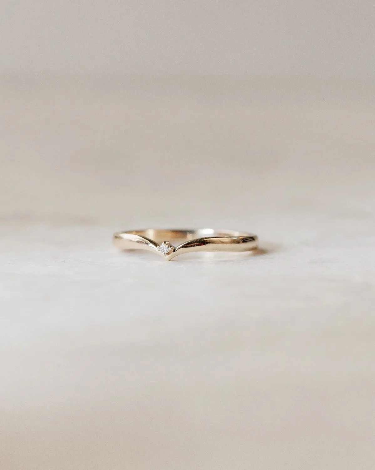 Solid Gold Marie Wishbone Ring