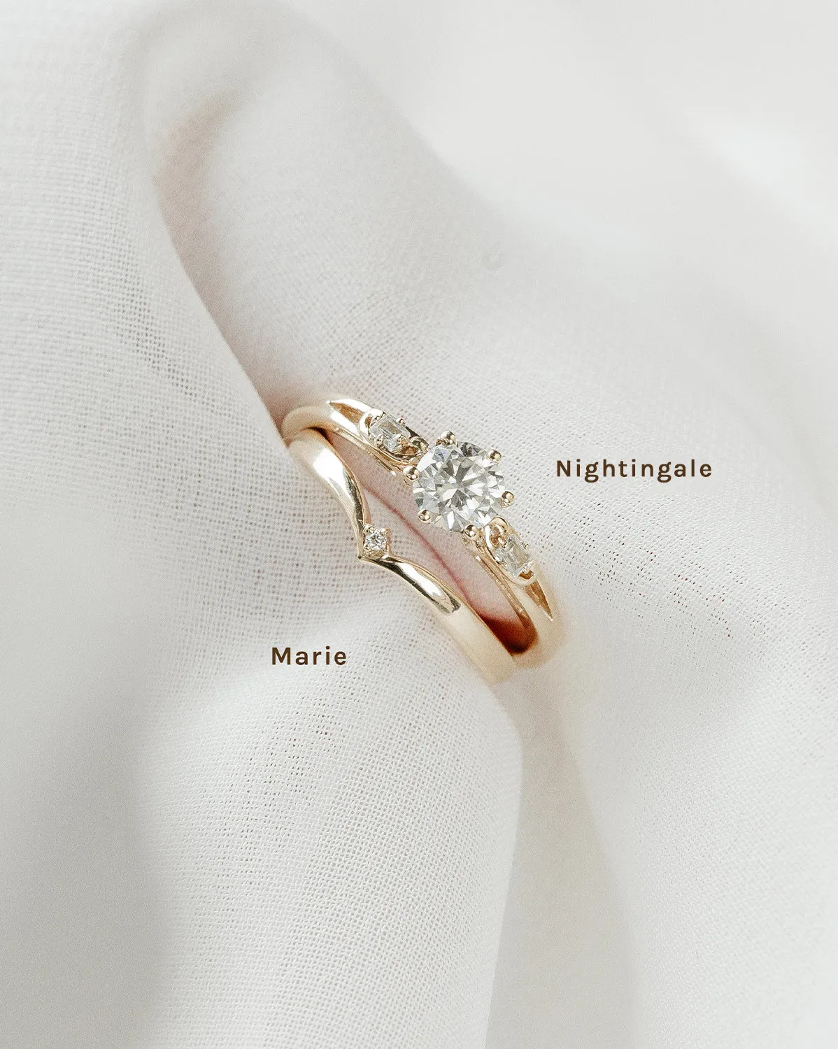 Solid Gold Marie Wishbone Ring