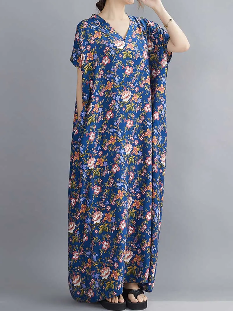 Sounds Of Love Floral Printed Kaftan Dress