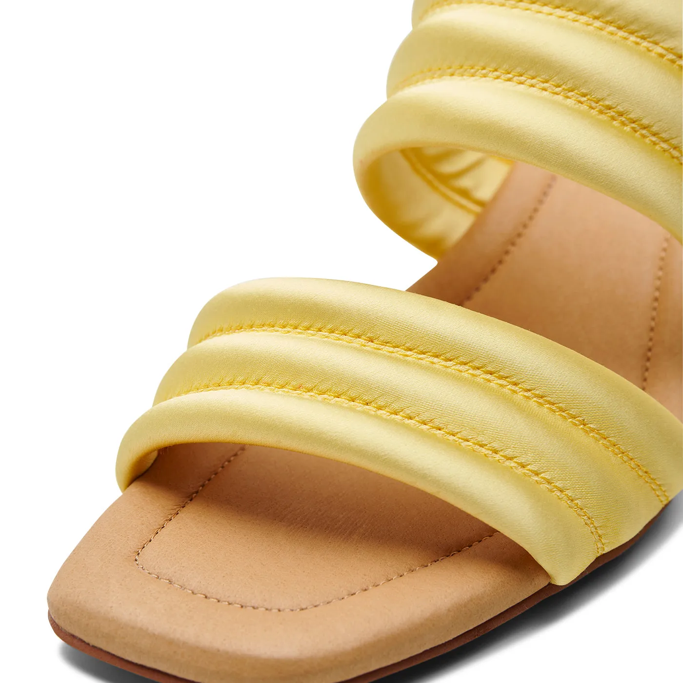 Sylvi hæl tekstil - BUTTER SATIN