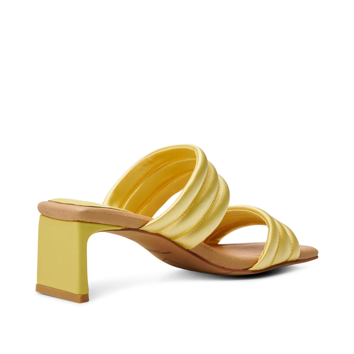 Sylvi hæl tekstil - BUTTER SATIN