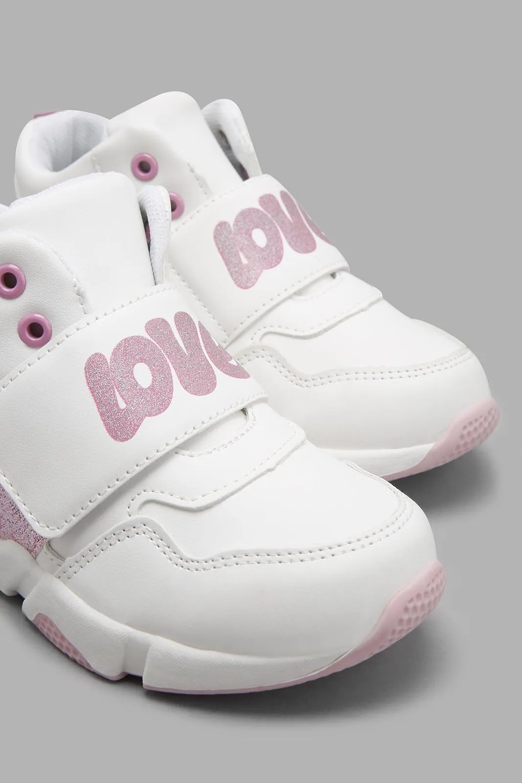 White Love Glitter Sneaker