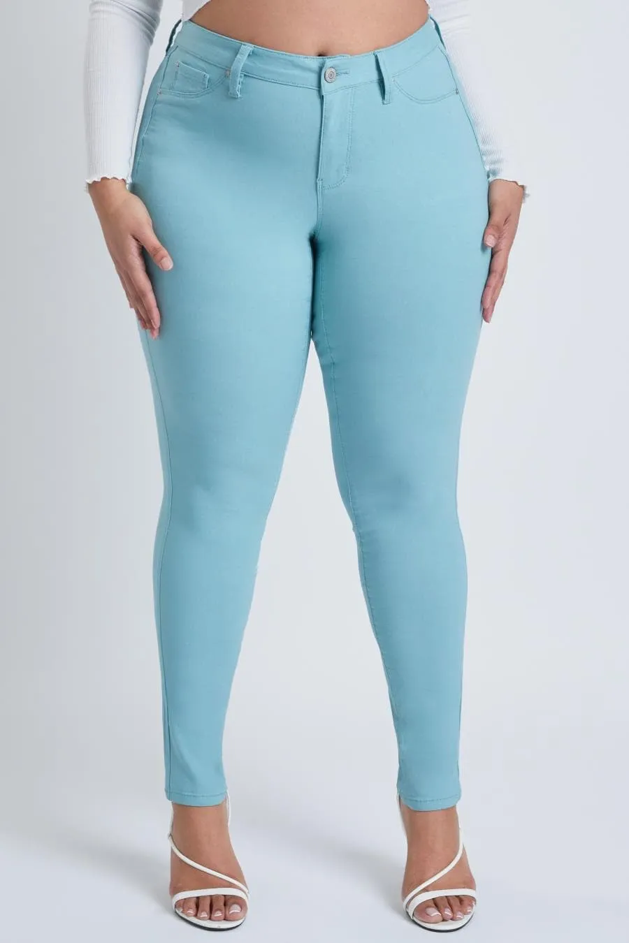 Women´s Plus Hyperstretch Skinny Pants, Sky Light Blue